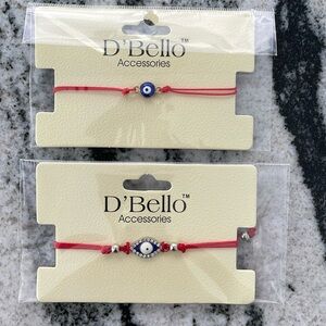 D’Bello Evil Eye Red String Bracelet Lot of 2